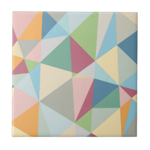 Pastel Colourful Modern Abstract Geometric Pattern Tile