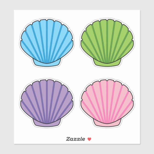 Pastel Colourful Seashell Pack (Sheet)