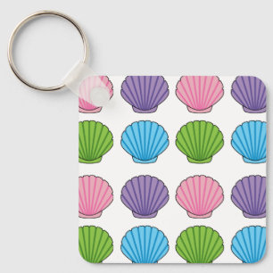 Pastel Colourful Seashell Pack Key Ring