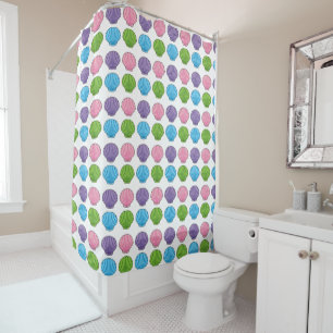 Pastel Colourful Seashell Pack Shower Curtain