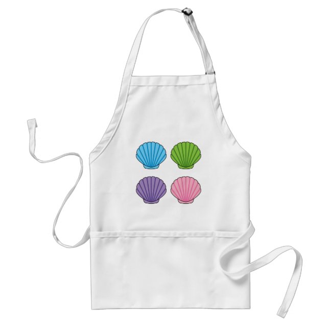 Pastel Colourful Seashell Pack Standard Apron (Front)