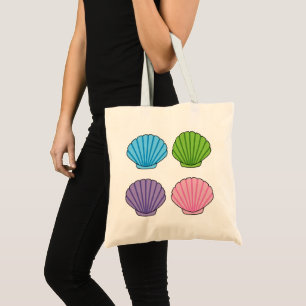 Pastel Colourful Seashell Pack Tote Bag