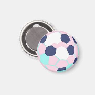 Pastel Colourful Soccerball Magnet