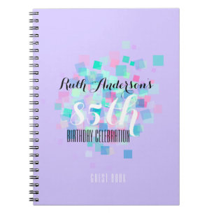 Pastel Colours 85th Birthday Party Guest Book 2