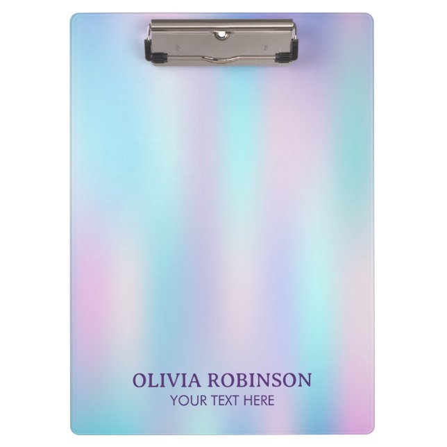 Pastel Colours Abstract Iridescent Background Clipboard (Front)