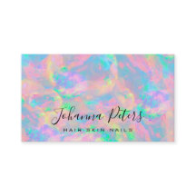 pastel colours abstract opal business card