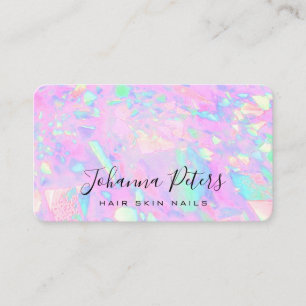 pastel colours abstract opal inspired business card