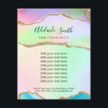 pastel colours agate flyer<br><div class="desc">beauty salon professional makeup artist flyer</div>
