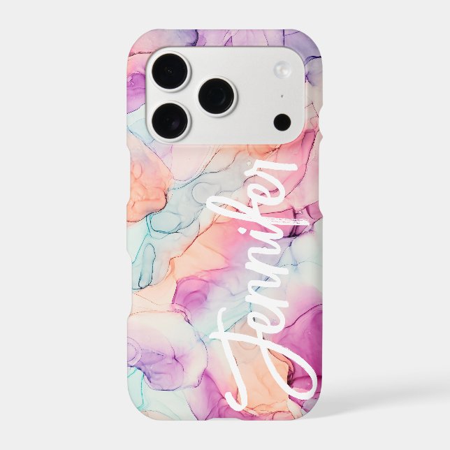 Pastel Colours Alcohol Ink Abstract Pattern (Back)