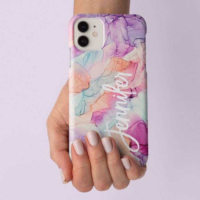 Pastel Colours Alcohol Ink Abstract Pattern Case-Mate iPhone Case (Creator Uploaded)