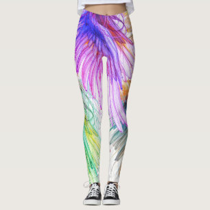Pastel Colours Angel Wings on Customised Tight Leggings