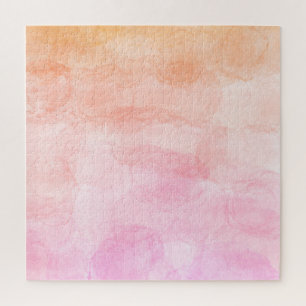 Pastel colours artistic watercolor painted pattern jigsaw puzzle
