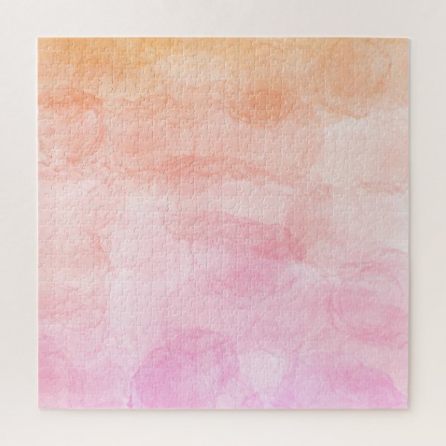 Pastel colours artistic watercolor painted pattern jigsaw puzzle (Vertical)
