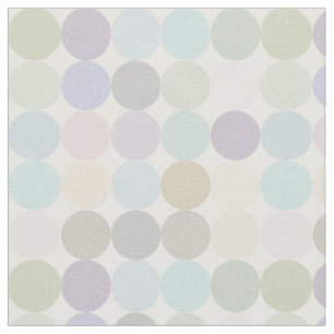 pastel colours big dots fabric