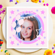 Pastel Colours Birthday Party Framed Photo Paper