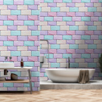 Pastel Colours Brick Pattern