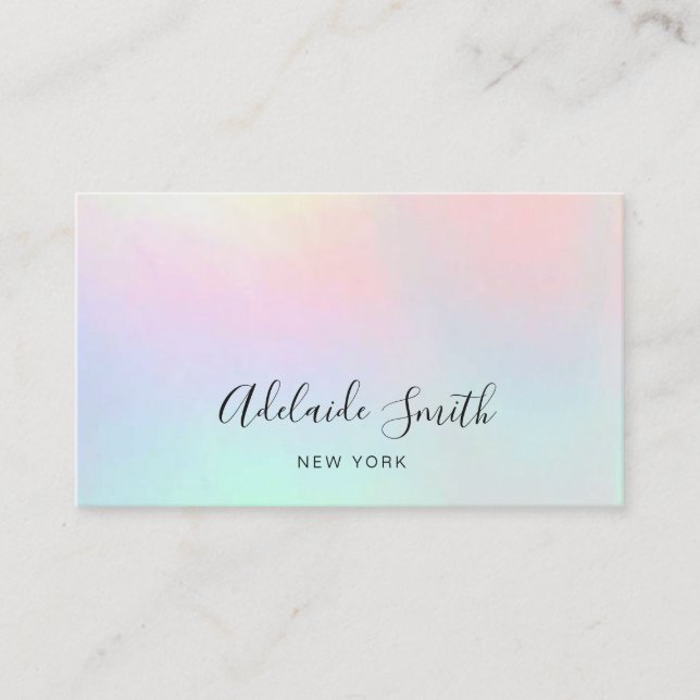pastel colours business card (Front)