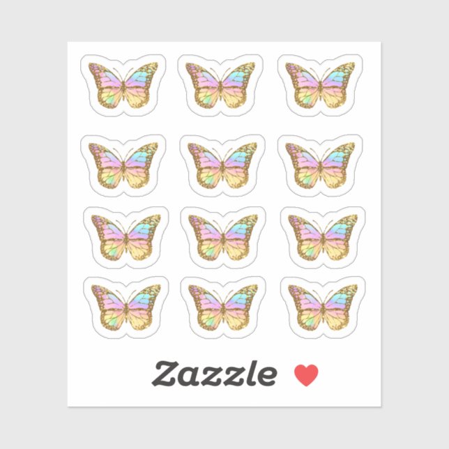 pastel colours butterfly (Sheet)
