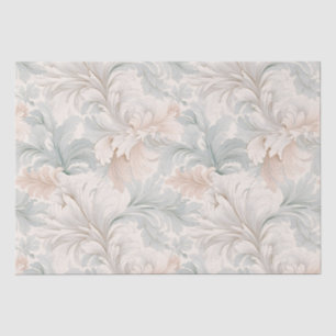 Pastel colours delicate ornamental floral motifs tissue paper