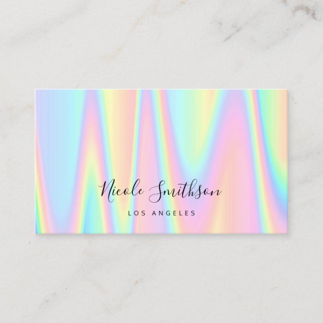 pastel colours design business card (Front)