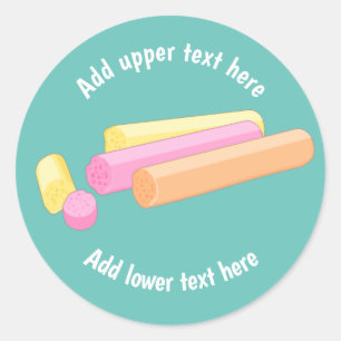 Pastel Colours Edinburgh Soft Rock Candy - own tex Classic Round Sticker