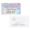 pastel colours faux glitter opal referral card