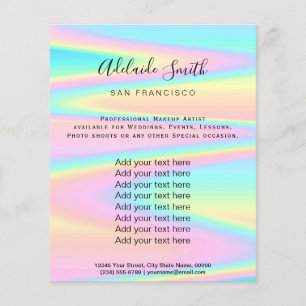 pastel colours FAUX holograph Flyer