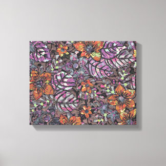 Pastel Colours floral pattern romantic digital art Canvas Print
