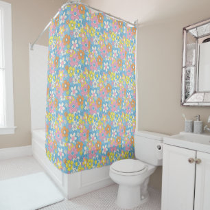 Pastel Colours - Floral Shower Curtains - Interior