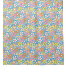 Pastel Colours - Floral Shower Curtains - Interior