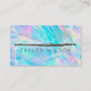 pastel colours flute teacher business card