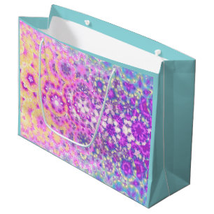 Pastel Colours Geometric Abstract Pattern Large Gift Bag