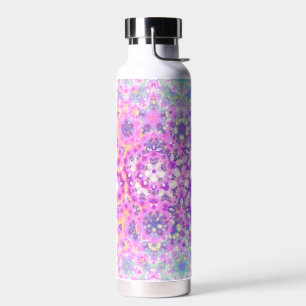 Pastel Colours Geometric Abstract Pattern Water Bottle