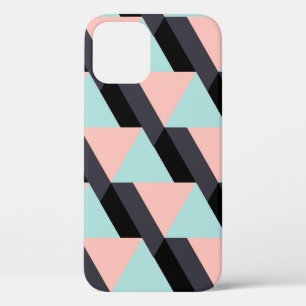 Pastel colours geometric pattern iPhone 12 case