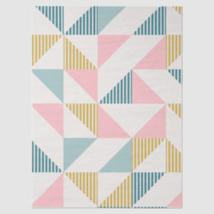 Pastel Colours Geometric pattern Tissue Paper