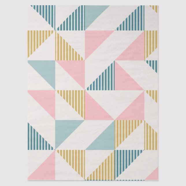 Pastel Colours Geometric pattern Tissue Paper (Front)