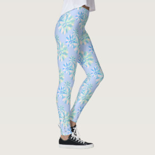 Pastel Colours Happy Purple Petals Leggings