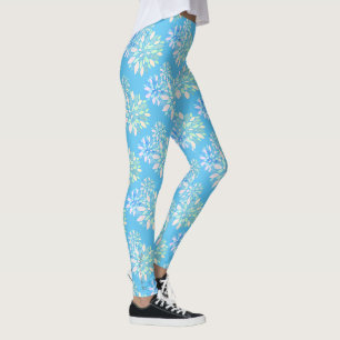 Pastel Colours Happy Purple Petals Leggings