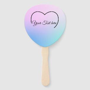 Pastel colours heart top on fan
