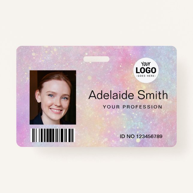 pastel colours ID badge (Front)