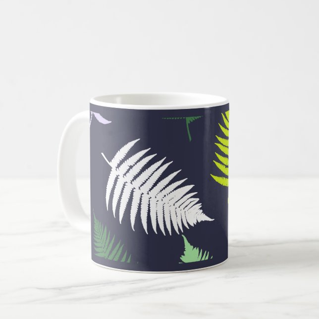 Pastel Colours Lucky Fern Coffee Mug (Front Left)