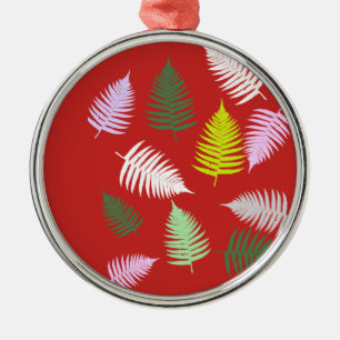 Pastel Colours Lucky Fern Metal Tree Decoration