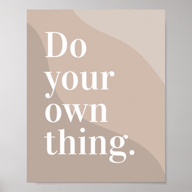 Pastel Colours Minimalist Modern Motivational Poster (Front)