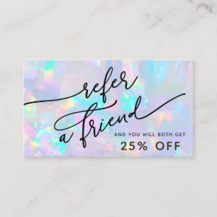 pastel colours opal referral card