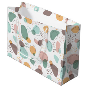 Pastel Colours Organic Shapes Seamless Pattern Large Gift Bag
