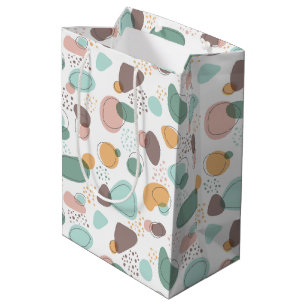 Pastel Colours Organic Shapes Seamless Pattern Medium Gift Bag
