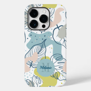 Pastel colours Palm leaves and organic shapes Case-Mate iPhone 14 Pro Case