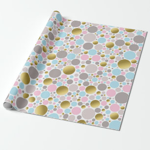 Pastel colours popcorn dots pattern wrapping paper