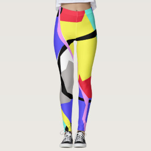 Pastel Colours Positive Vibes Abstract Leggings