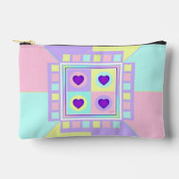 pastel colours & purple hearts beating